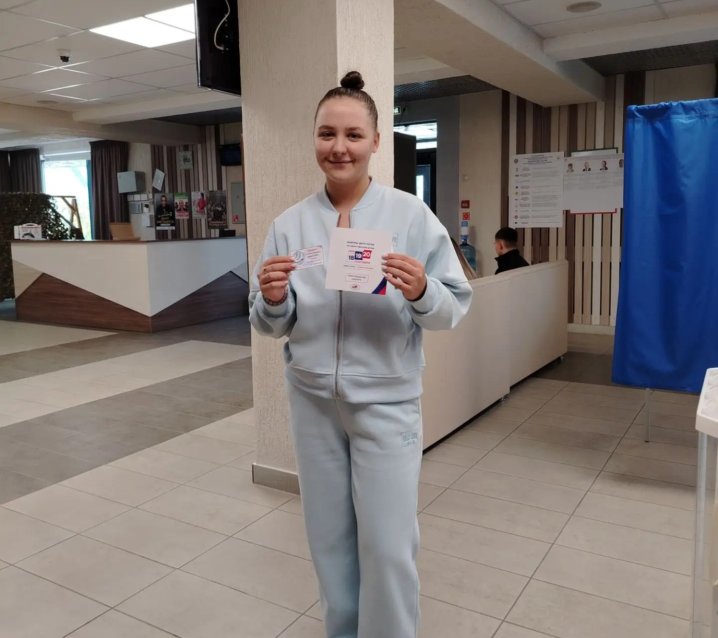 Анна Реброва из Камских Полян голосует в первый раз