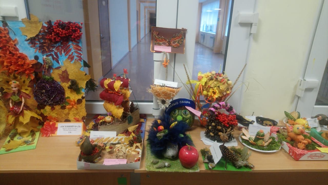 В Камполянской школе №2 прошла выставка "Золотая осень"