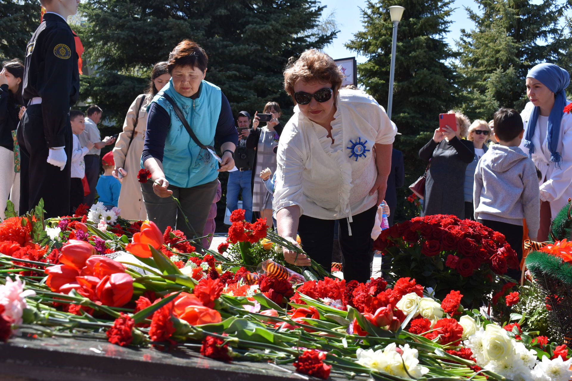В Камских Полянах празднование Дня Победы началось с торжественного митинга
