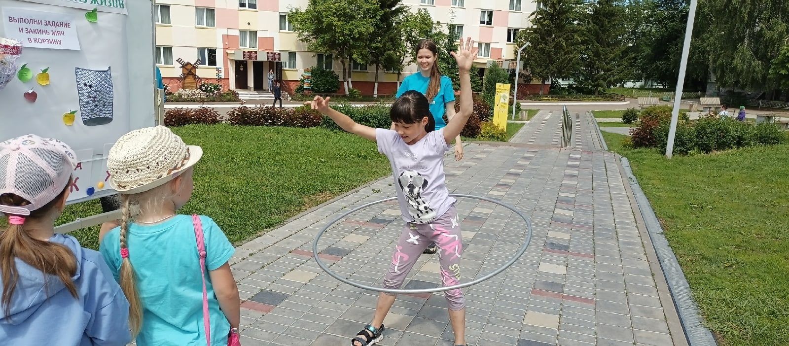 Камполянские активисты Детской районной Думы провели спортивную акцию "Мы - за здоровый образ жизни!"
