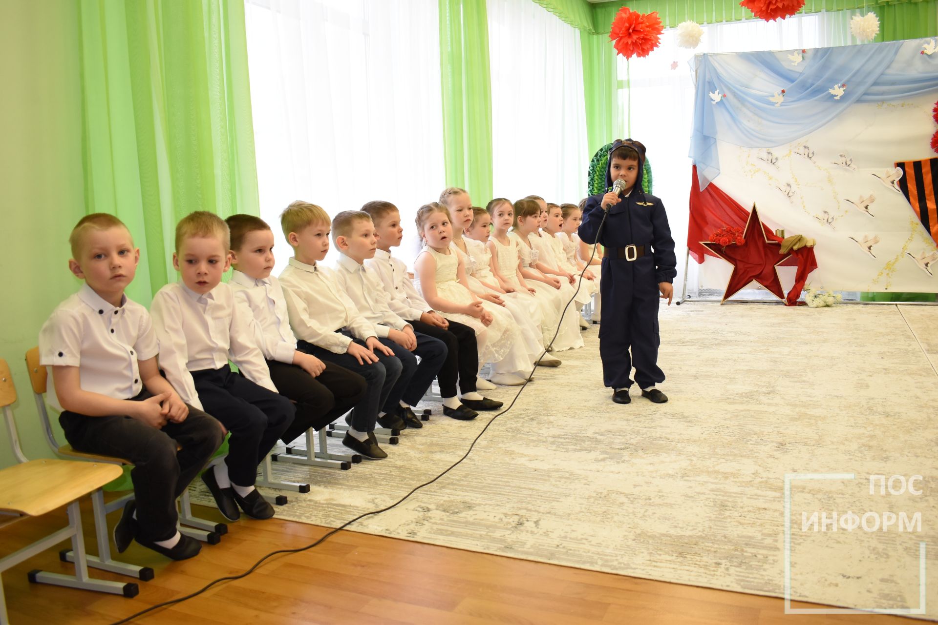Для детей детского сада «Огонёк» проведены мероприятия, посвященные празднику Дню Победы