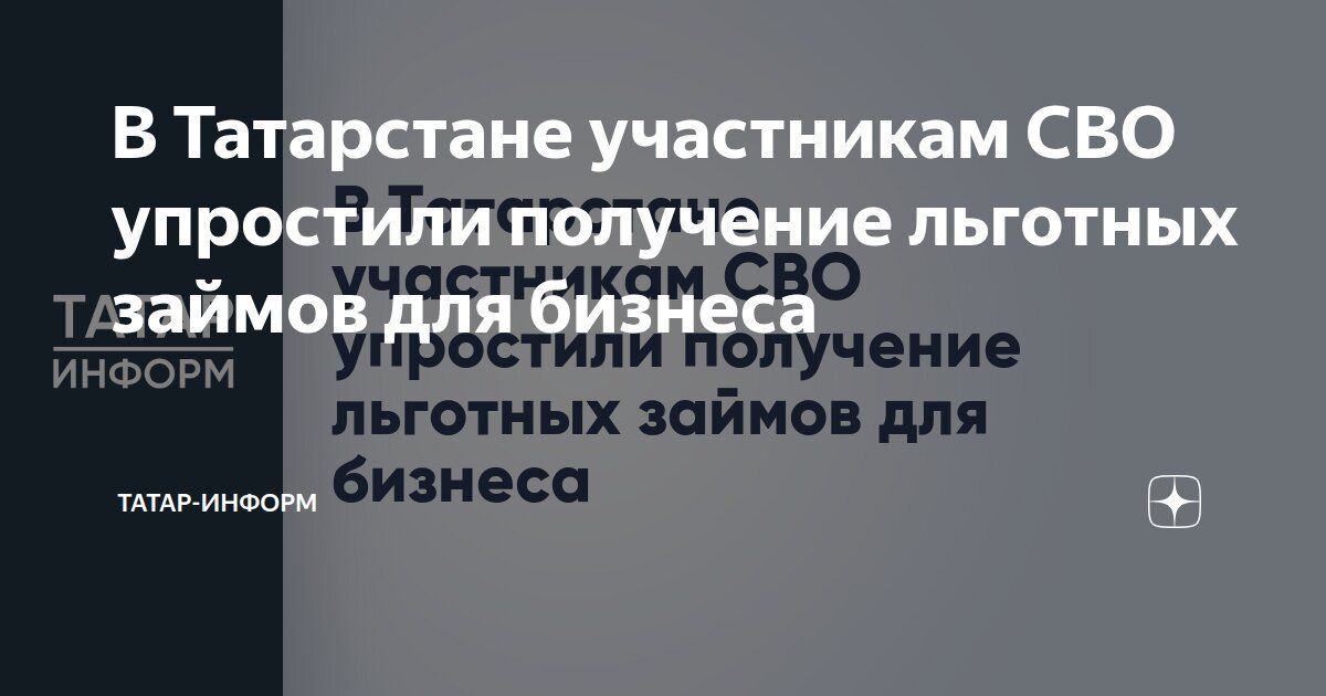 В Татарстане облегчили процедуру получения льготных займов для участников СВО