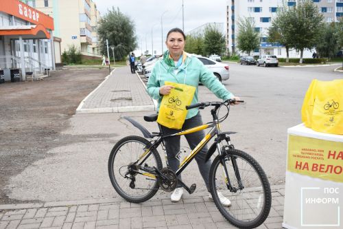 Жители Камских Полян присоединились к акции «На работу на велосипеде»