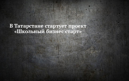 В Татарстане стартует проект «Школьный бизнес старт»  по Национальному проекту «Малое и среднее предпринимательство»