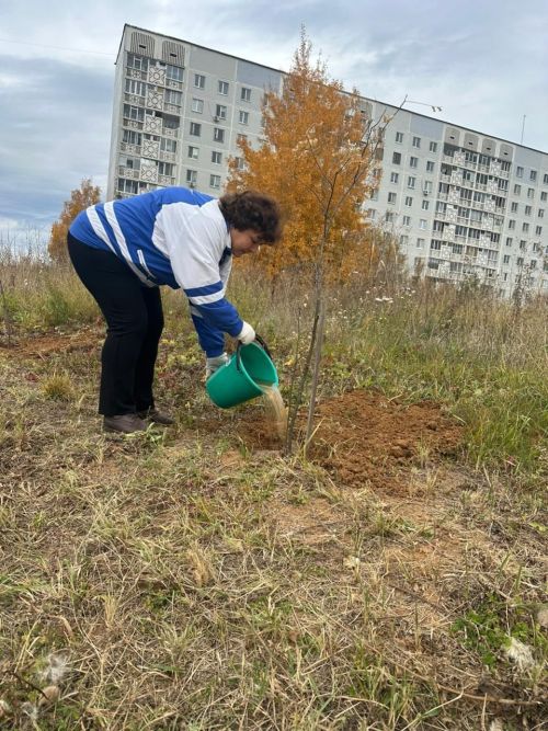 Сотрудники музыкальной школы Камских Полян приняли участие в акции «Зеленая волна»