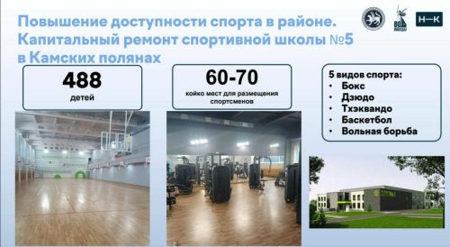 В Камских Полянах после масштабной реконструкции начнет работу «Спортивная школа № 5»