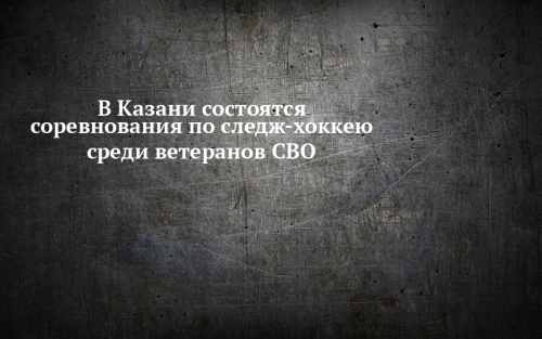 В Казани пройдут соревнования по следж-хоккею среди ветеранов СВО