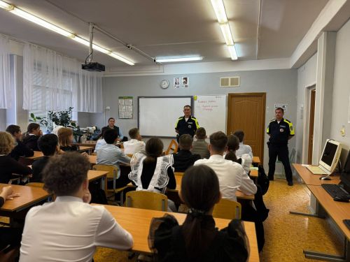 В Камскополянской школе № 1 прошла беседа по безопасности дорожного движения