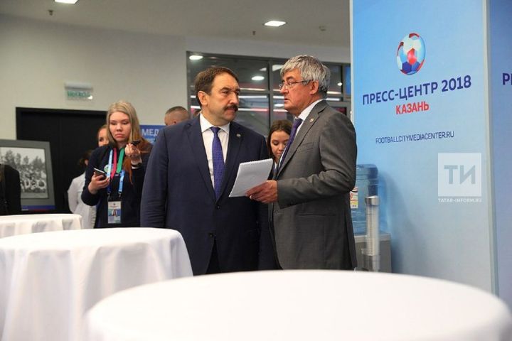 Премьер-министр Татарстана посетил казанский пресс-центр ЧМ-2018