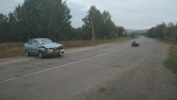 В Нижнекамском районе начинающий водитель сбил мотоциклиста
