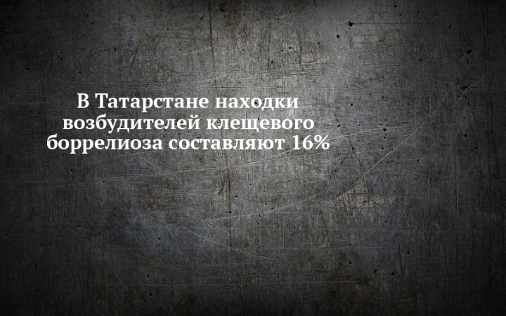 В Татарстане находки возбудителей клещевого боррелиоза составляют 16%