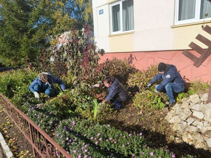 «Радуга» подготовила цветник к зиме в Камских Полянах