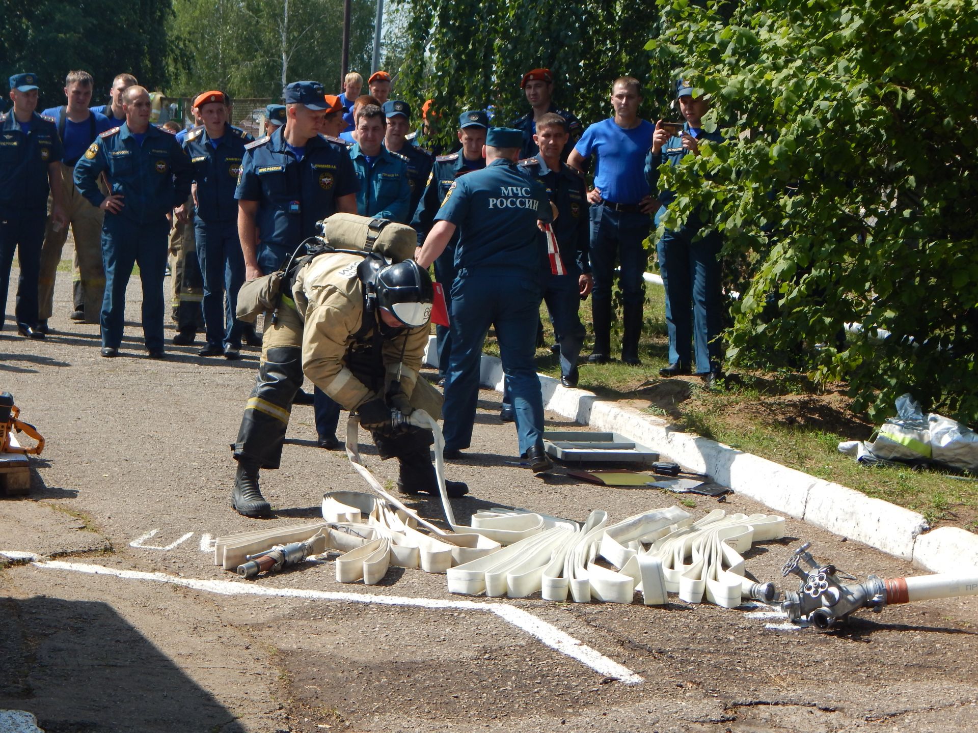 В Камских Полянах на территории пожарно-спасательной части № 163 развернулись соревнования республиканского масштаба + ФОТОРЕПОРТАЖ