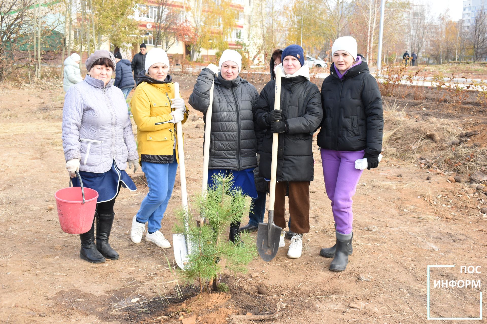 В Камских Полянах в честь 80-летия победы высадили саженцы сосен