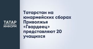 20 школьников из Татарстана участвуют в юнармейских сборах Приволжья «Гвардеец»