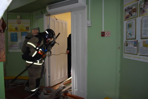 Пожарные учения в Камско-Полянском детском саду