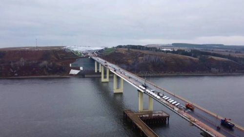 На мосту через Каму строящегося обхода Нижнекамска и Набережных Челнов началось устройство линий электроосвещения