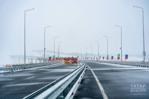 В Татарстане открыли новую дорогу — обход Нижнекамска и Набережных Челнов с мостом через Каму