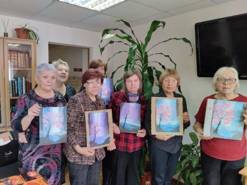 В камполянской библиотеке прошел мастер-класс по живописи