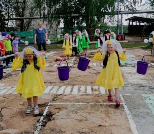 В детском саду «Огонек» прошло спортивно- музыкальное развлечение для детей всех возрастов