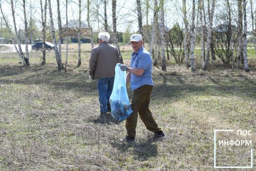 Совет ветеранов Камских Полян приняли участие в экологическом среднике