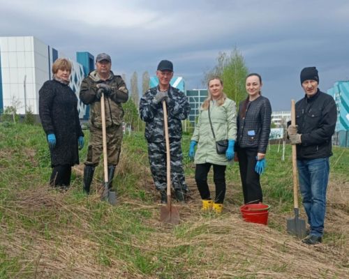 Сотрудники ЦДТ «Радуга» посадили деревья в честь подвига героев