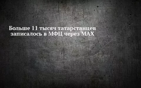 Более 11 тыс. татарстанцев записались в МФЦ через MAX с начала года