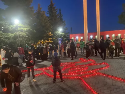 В День Победы в Камских Полянах зажгли «Свечу памяти» в честь 81-й годовщины