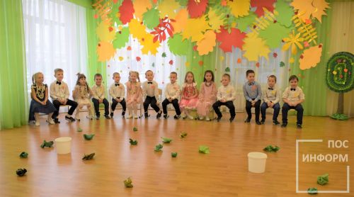 Осенний утренник в детском саду «Огонек»