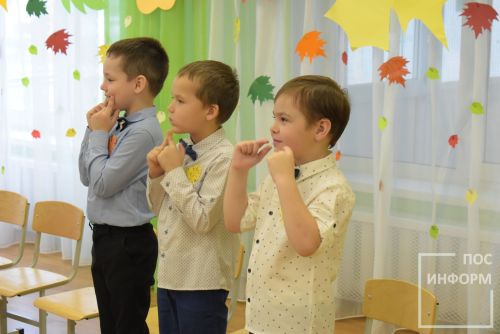Осенний утренник в детском саду «Огонек»