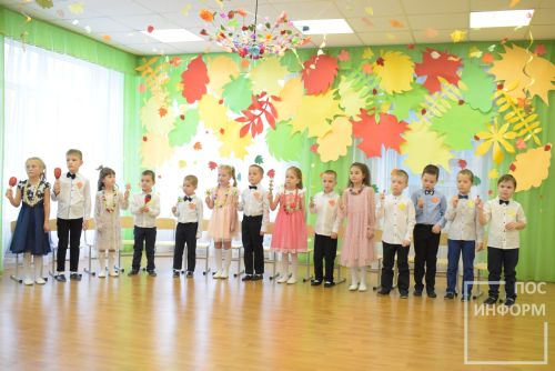 Осенний утренник в детском саду «Огонек»
