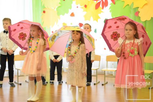 Осенний утренник в детском саду «Огонек»