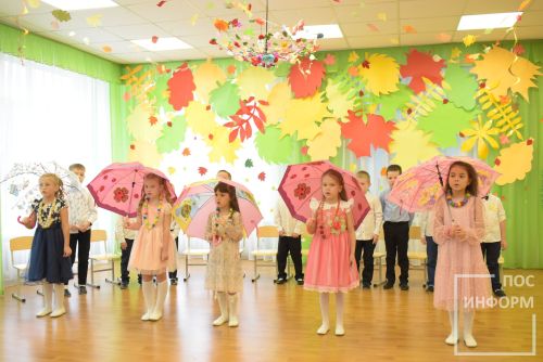 Осенний утренник в детском саду «Огонек»