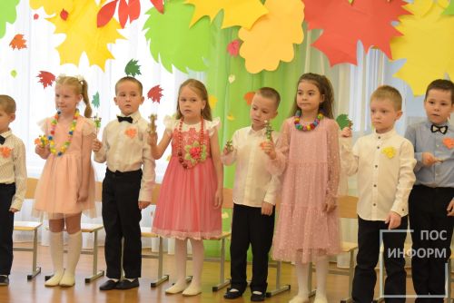Осенний утренник в детском саду «Огонек»