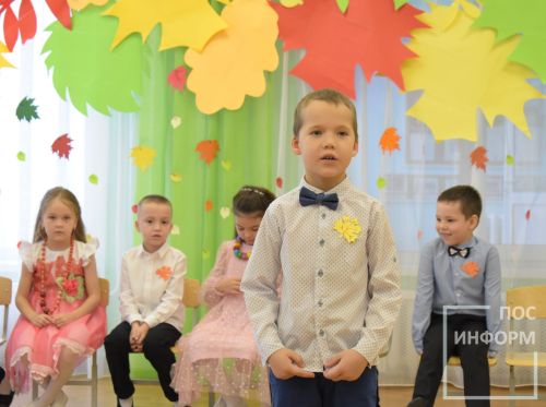 Осенний утренник в детском саду «Огонек»
