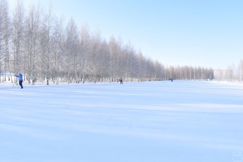 Жители Камских Полян приняли участие в массовом забеге по лыжным гонкам «Лыжня Камских Полян — 2024»