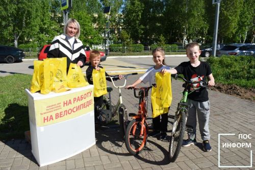 🚴‍♂🚴‍♀Жители Камских Полян присоединились к акции «На работу на велосипеде»