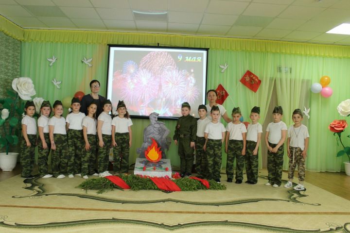 В детском саду «Золотая рыбка» провели праздник, посвящённый празднованию 78 годовщины Победы в ВОВ