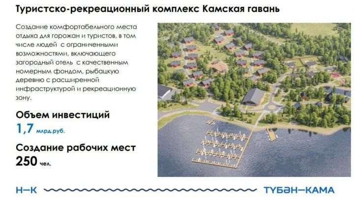 В Камских Полянах Нижнекамского района планируют создать туристско-рекреационный комплекс  «Камская гавань»